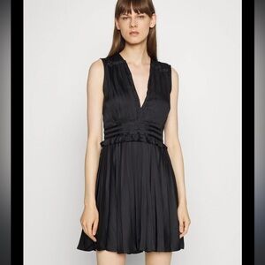 The Kooples PLEATED SHORT BLACK DRESS Size 0